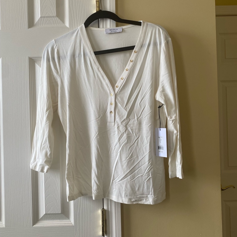 Bailey 44 cream button top